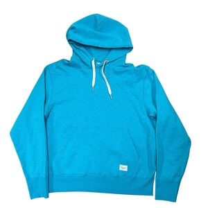 Rag and Bone Full Zip Hoodie Mens Medium Blue Cottn Heavyweight Drawstring